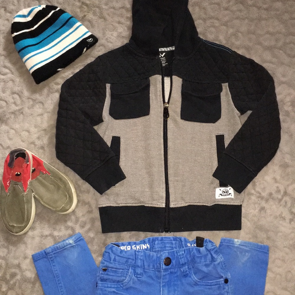 Shaun White Black & Gray Jacket sz XS 4-5